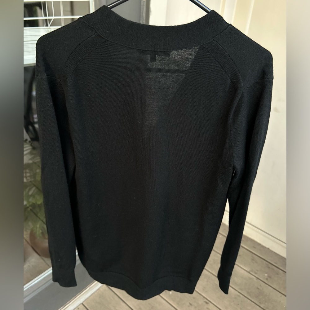 Merino Wool Boyfriend Cardigan XS Black - Picture 8 of 9